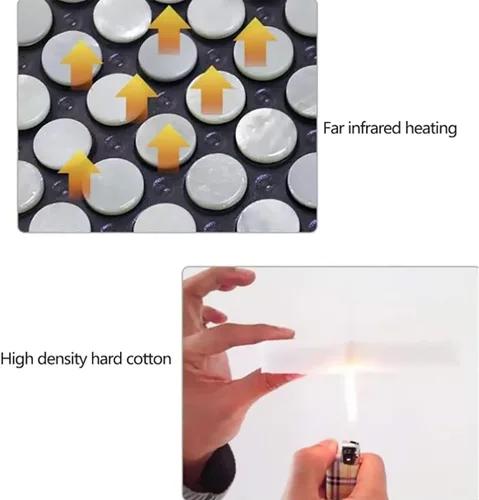 Vista 5 de HAILM Almohadillas térmicas de infrarrojos lejanos, Calor Amatista Mini Mat, Calefacción de piedra infrarroja lejana, Bio Crystal Heat Mat, Terapia