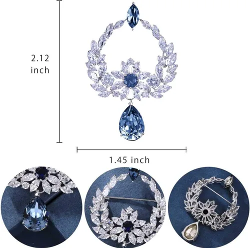 Vista 2 de Broches para mujer, regalos del día de San Valentín, broches y alfileres de Swarovski para mujer