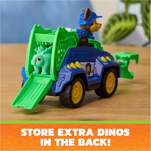 Vista 4 de PAW Patrol The Dino Movie Chase Dino Rescue Cruiser Vehículo de juguete