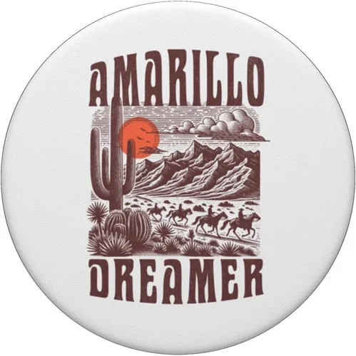 Vista 3 de Texas Cattle Town And Hometown Patriotic Cowboy Amarillo PopSockets Adhesive PopGrip