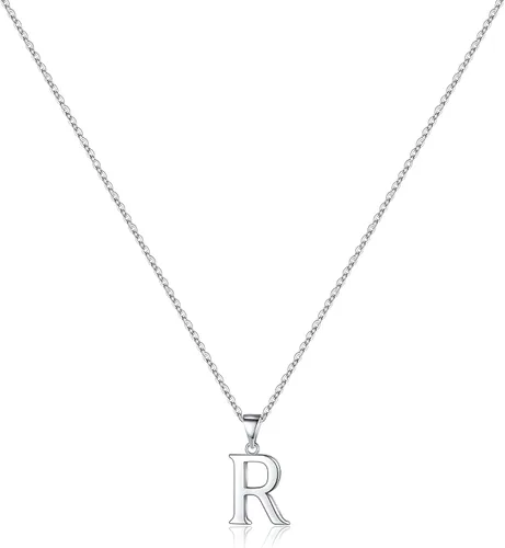 Vista 20 de Turandoss S925 Sterling Silver Initial Necklaces for Women, Dainty Hypoallergenic Letter Initial Pendant S925 Sterling Silver initial Necklace for