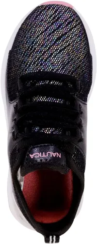Vista 4 de Nautica - Tenis modernos y con detalles metálicos para niñas, zapato deportivo para correr con cordones I kappil I (niña grande, niña pequeña, niña)