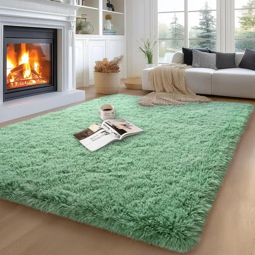 Vista 70 de qulint Alfombra negra para dormitorio, alfombra de área pequeña de 2 x 3 pies para habitación de niños, alfombra suave y mullida para sala de estar