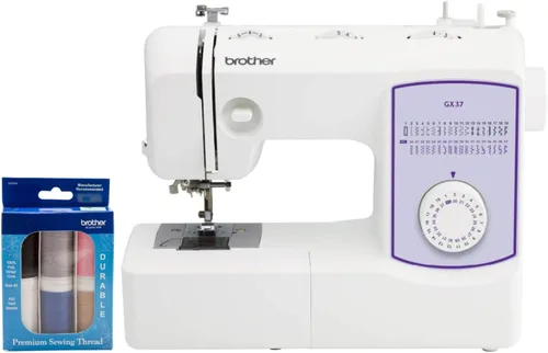 Vista 8 de Brother Máquina de coser GX37 de 37 puntadas, y SASEW6 Paquete de hilos de coser de alta calidad de 6 piezas, estabilizador soluble en agua SA520