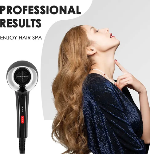 Vista 2 de Secador de Pelo, Secador Iónico Profesional con Difusor para Cabello Rizado, 2400W Potente Secador de Pelo de Secado Rápido para Mujeres y Hombres