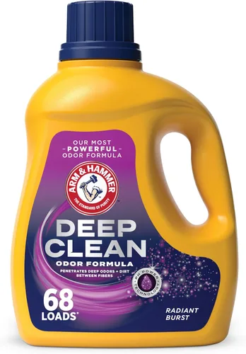 Vista 11 de ARM & HAMMER Deep Clean - Detergente líquido para ropa con fórmula de olor, aroma Radiant Burst, 75 onzas líquidas, 50 cargas
