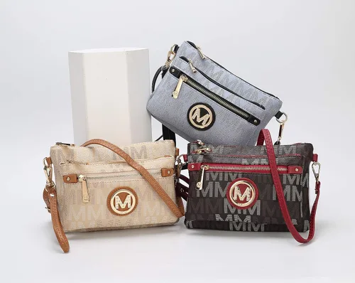 Vista 7 de MKF - Bolso cruzado para mujer, correa para la muñeca, bolso de hombro de piel sintética, bolso de bolsillo pequeño, color negro