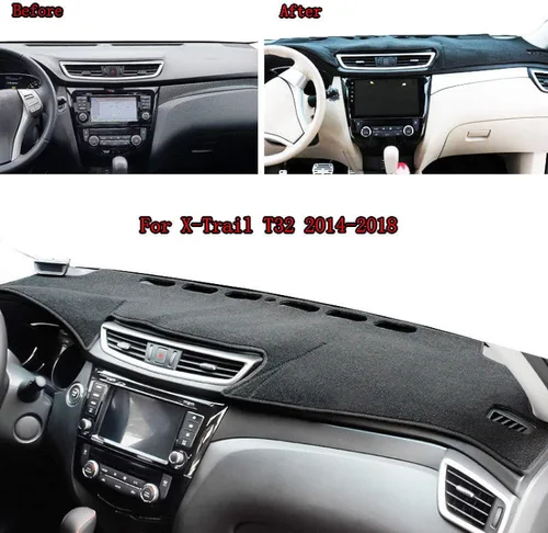 Vista 2 de Cubierta de salpicadero para Nissan X-Trail XTrail para Rogue T32 2014-2020 cubierta de tablero protector solar alfombra antirreflejos