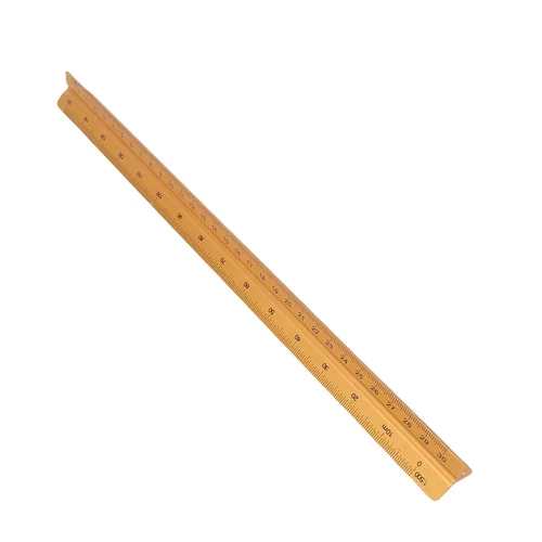 Vista 8 de Aluminum Architectural Scale Ruler, 30cm Concave Design (Gold)