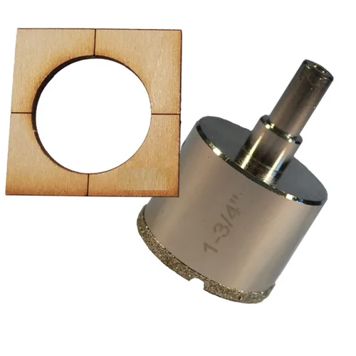 Vista 16 de Kit de brocas de diamante para azulejos - Juego de vidrio y porcelana, paquete de 5: 3/16", "1/4", "1/2" brocas de diamante para cerámica