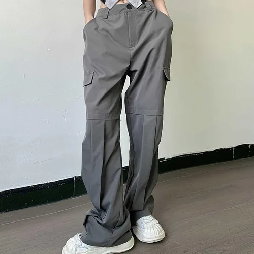 Vista 4 de high Waist Blues Tops Trousers Cotton Fashion Dresses Summer Coat Jeans Women Denim Korean Casual Pants Black
