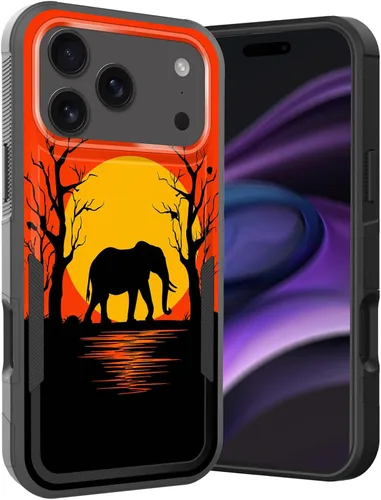 Vista 76 de Funda para iPhone Air, doble capa híbrida resistente resistente a prueba de golpes de policarbonato duro + funda protectora de silicona suave
