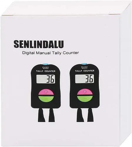 Vista 2 de Paquete de 2 piezas, contador digital de mano pequeño para deportes de golf, clicker manual electrónico para sumar/restar