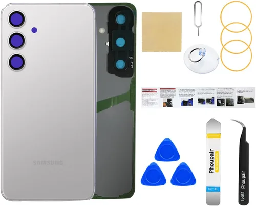 Vista 10 de Reemplazo de cristal trasero para Samsung Galaxy S24 con kit de herramientas de reparación profesional (Amber Yellow)