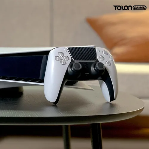 Vista 7 de TALONGAMES Touchpad Skin compatible con el controlador PS5 Dualsense, textura mejorada para Playstation, precortado, fácil de aplicar, añade