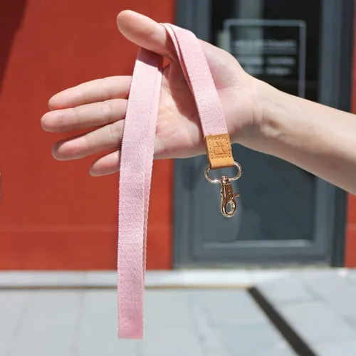 Vista 3 de FORZEN Correa para el cuello con llavero para mujeres y hombres, cordones para llaves, cartera e identificación B rosado Claro