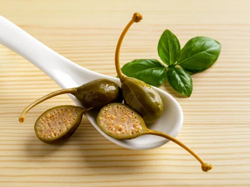 Vista 8 de Sanniti Caperberries españolas (Bayas de alcaparra) en vinagre y salmuera de sal - 33.5 oz
