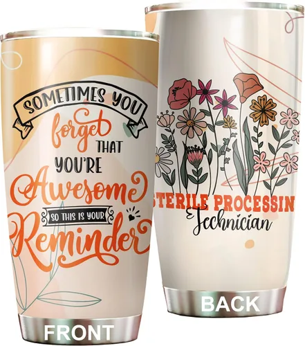 Vista 13 de Vaso estéril para técnico de procesamiento de acero inoxidable de 20 onzas, divertidos regalos tecnológicos estériles a granel para cumpleaños