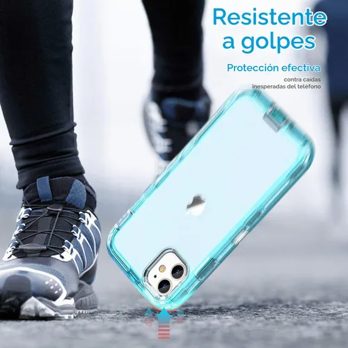 Vista 5 de ORIbox Funda compatible con iPhone 11, resistente a los golpes, anticaídas, transparente