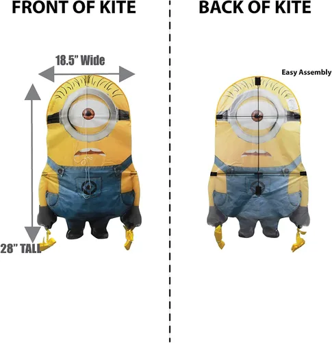 Vista 3 de WindNSun Skypals - Cometas con licencia de Despicable Me Minion, 28 pulgadas de alto
