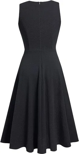 Vista 4 de HOMEYEE Vestido de Cóctel para Mujer de Línea A con Bordado Casual para Fiesta de Verano Invitada de Boda A079