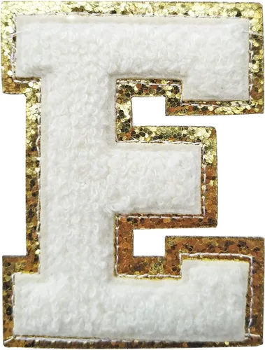 Vista 121 de 3Pcs Letter Patches Varsity Glitters Chenille,SPRT Iron on Blue Letter Patch,Alphabet Cloth Patch for Team Costume Decoration 3.1in Height S