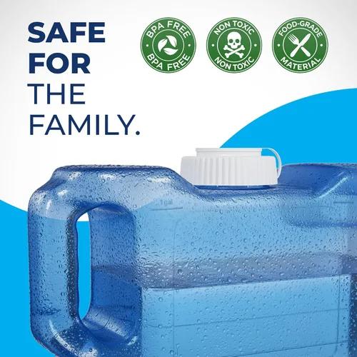 Vista 5 de Dispensador de agua para refrigerador HydraFitt de 1.1 galones – Contenedor de agua para refrigerador delgado a prueba de fugas con llave – Jarra