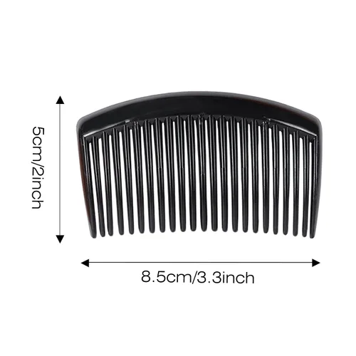 Vista 5 de Cinaci Paquete de 30 peines laterales de plástico transparente blanco negro marrón para el cabello con 23 dientes para tocados, clips, pasadores