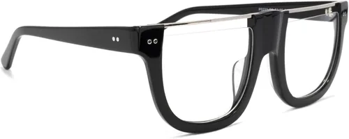 Vista 3 de Zeelool Elegantes lentes semimirregulares de acetato de gran tamaño para hombres y mujeres con lente transparente sin receta North HP0223