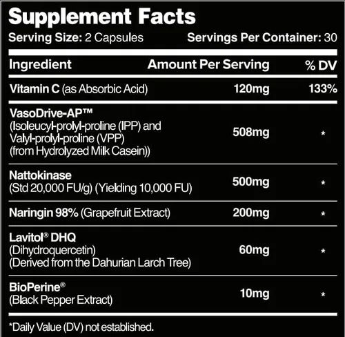 Vista 2 de Leviathan Nutrition Hemo Flow Suplemento con nattoquinasa para óxido nítrico