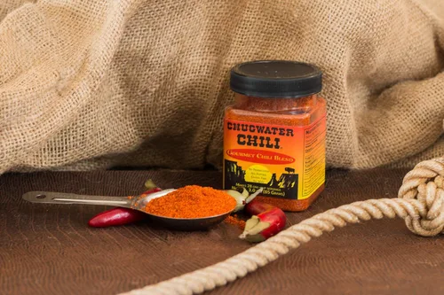 Vista 3 de Chugwater Chili Mezcla de condimentos gourmet de chile y condimento para tacos Tina de 3 onzas Receta de chile del Campeonato Estatal de Wyoming