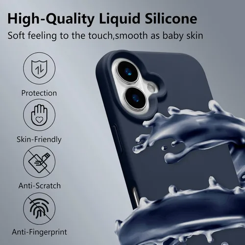 Vista 400 de Funda magnética de silicona para iPhone 13 Pro, color blanco antiguo [Compatible con Magsafe] [Forro de microfibra suave antiarañazos], funda