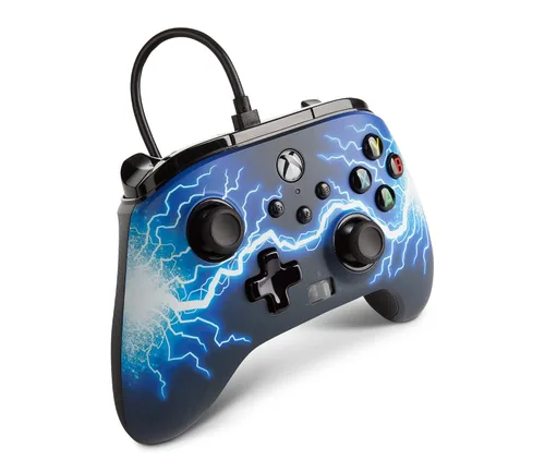 Vista 3 de PowerA Enhanced Wired Controller for Xbox Series X S - Arc Lightning, Officially Licensed for Xbox