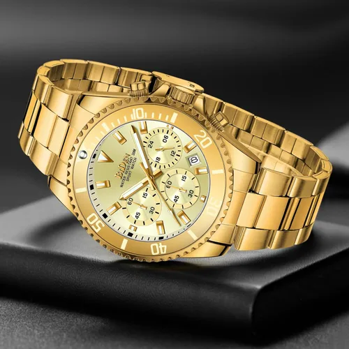 Vista 9 de Biden BIDEN-0163 Men's Analogue Quartz Watch with Stainless Steel Strap Negro A