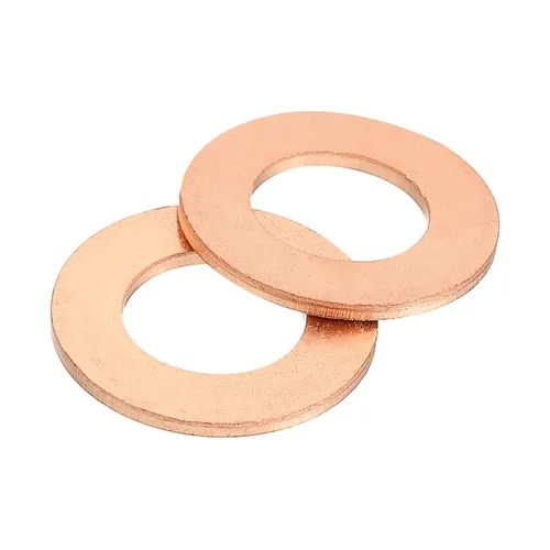 Vista 32 de uxcell Arandela plana M4, 36 piezas de arandelas planas de anillo de cobre de 8 mm DE 1 mm de espesor Junta de sello de metal para tornillos