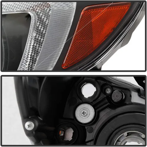 Vista 4 de ACANII - Para [modelo halógeno] 2015-2021 Subaru WRX carcasa negra proyector faros faros montaje par izquierdo+derecho