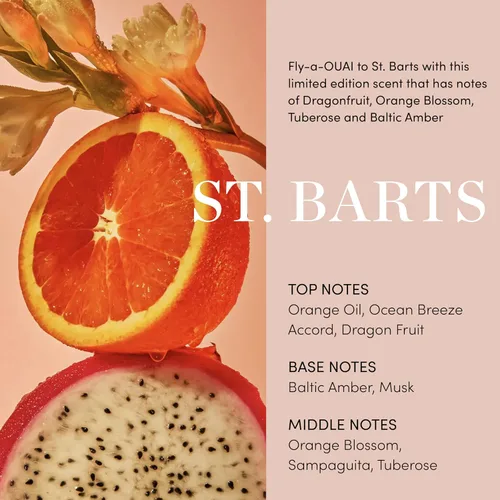 Vista 4 de OUAI St. Barts - Exfoliante corporal con mezcla de azúcar y aceite de coco para piel suave e hidratada, exfoliante suave para eliminar
