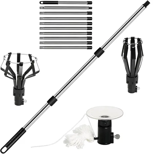 Vista 5 de Light Bulb Changer Pole Kit, 3 Grippers with Extendable Rod