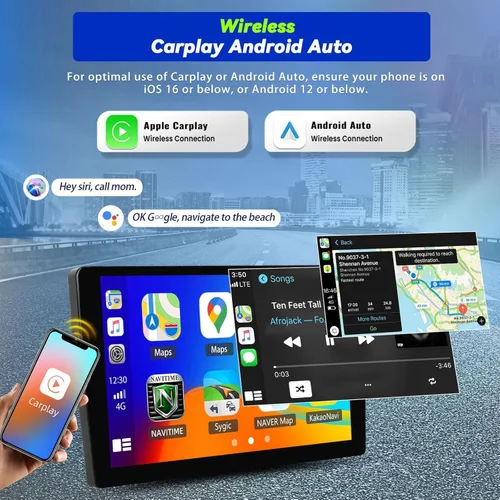 Vista 3 de Para Ford F150 2013-2014 Android 15 Estéreo de coche 9 pulgadas pantalla táctil 2G+64G con CarPlay inalámbrico Android Auto Mirror Link 26UI