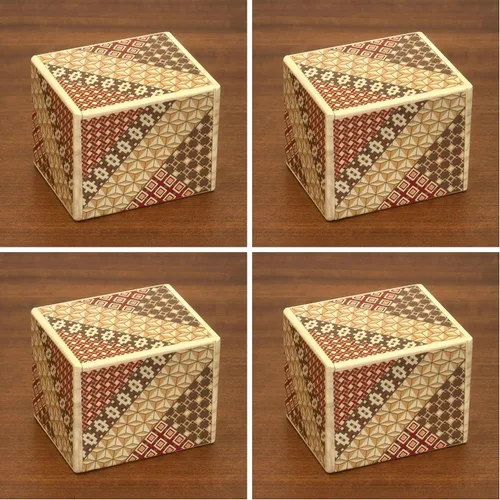 Vista 10 de Bits and Pieces - Caja de rompecabezas Secret Puzzle Box detallada de mosaico - Solución en 7 pasos - Caja de rompecabezas de madera para guardar