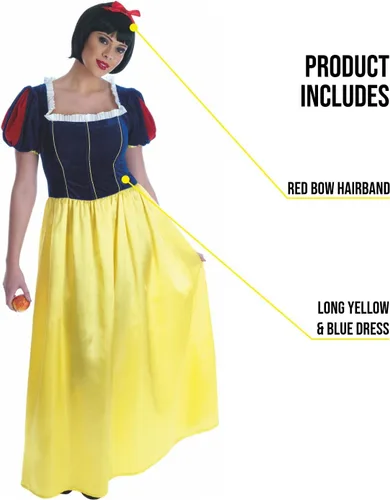 Vista 3 de Disfraz de princesa para mujer con vestido real de cuento de hadas para adultos - Elección de personajes