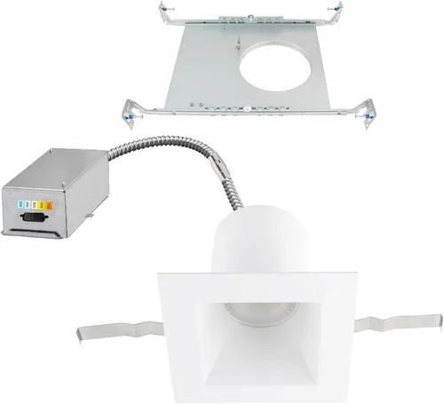 Vista 9 de WAC Lighting Blaze - Luz LED empotrable redonda de 6 pulgadas con kit de marco de nueva construcción, 5-CCT seleccionable 25 W, 2500 lúmenes