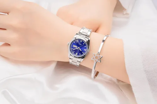 Vista 5 de carlien Relojes de lujo para mujer, calendario impermeable luminoso, reloj de pulsera de cuarzo para mujer