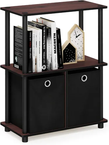 Vista 70 de Furinno Turn-N-Tube - Estantes de almacenamiento, estante para libros de 3 niveles, estante esquinero, estantes abiertos sin herramientas