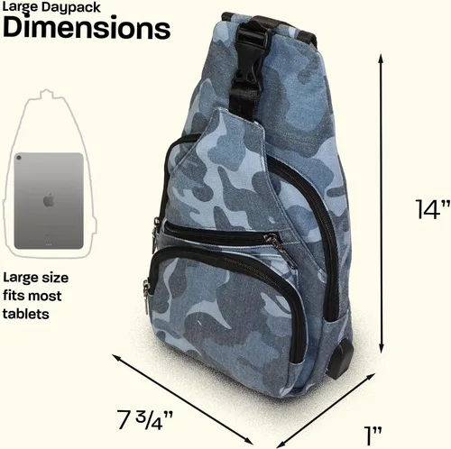Vista 12 de Nupouch Mochila cruzada antirrobo, carga USB, mochila ligera para viajes, senderismo, todos los días