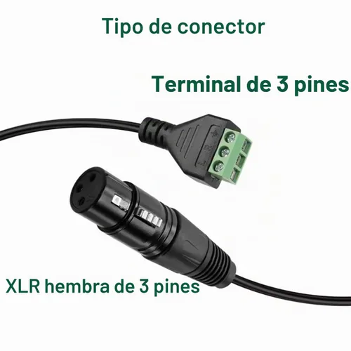 Vista 2 de 4PCS XLR Macho y Hembra Conector a 3 Pin Tornillo Terminal Cable