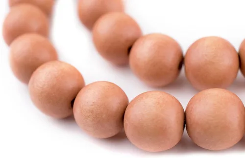 Vista 122 de TheBeadChest: cuentas de madera redondas naturales de 0.315 pulgadas, cuentas de madera sueltas espaciadoras para fabricar joyas, 4 tamaños