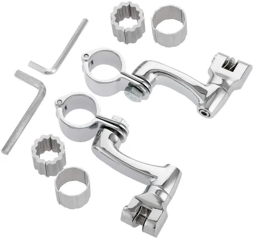 Vista 10 de TCT-MOTORPARTS Soportes de clavijas de pie de barra de carretera negro para Harley Touring 22/25/32/1.378 in