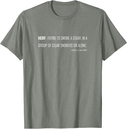 Vista 30 de Herf definition - Camiseta de manga corta, diseño con texto "Cigar Smoker Puff Verb Stogie Habano" Negro