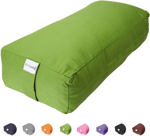 Vista 72 de Sol Living Almohada de yoga rectangular para meditación, accesorios de meditación de algodón, almohada de meditación restaurativa de yoga, almohada